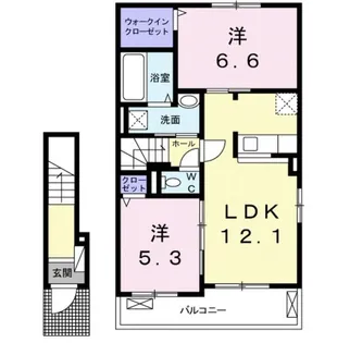 ライジング サン II【2階】の間取り