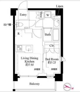 343レジデンス品川(オープンレジデンシア)【2階】の間取り