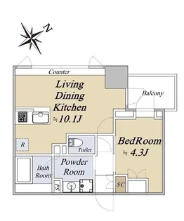 クレストコート旗の台【2階】の間取り