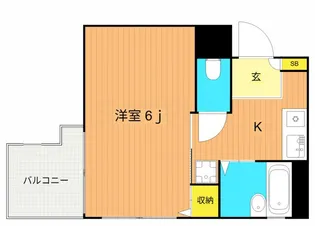 ロワール島津山南【8階】の間取り