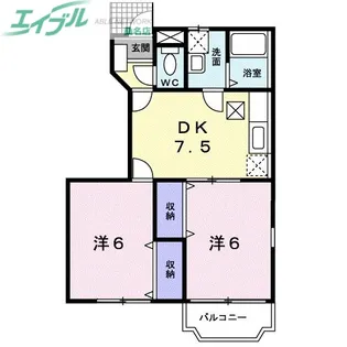メゾンイフリートI【1階】の間取り