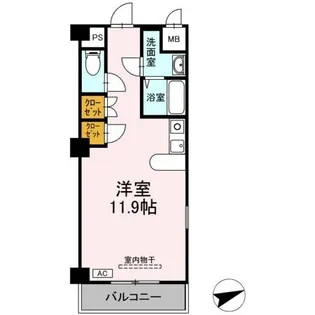 フェリオ甲府上石田【6階】の間取り