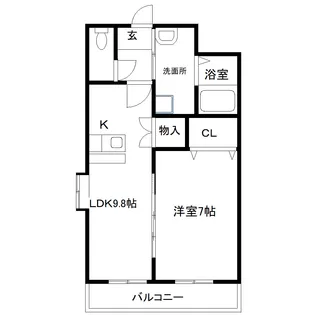 アイディーアル御領【2階】の間取り