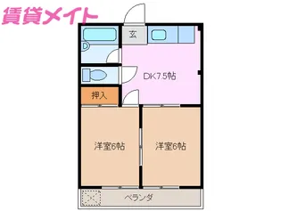 ノーブル山崎【2階】の間取り