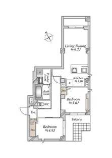 フレンドリーテラス戸越銀座【1階】の間取り
