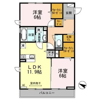 ラグナタウン門前【2階】の間取り