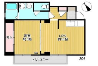 五色コーポ【2階】の間取り