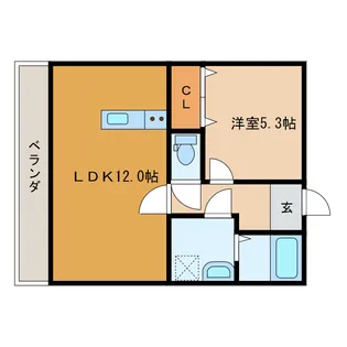 カイエンI【3階】の間取り