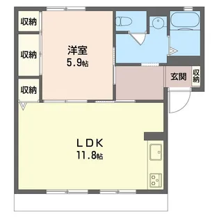 ドミールZAMA【1階】の間取り