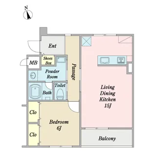 ビオテラスハラシン【1階】の間取り