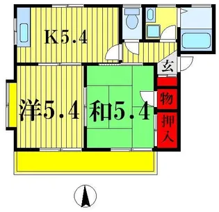 プルミエール緑ヶ丘【2階】の間取り