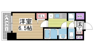 プレサンスKOBEグレンツ【10階】の間取り