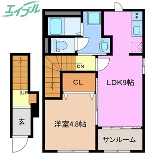 ベルグラース波木II【2階】の間取り