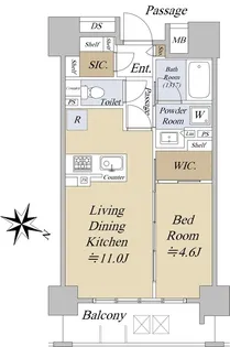 アクシルコート日本橋本町【9階】の間取り