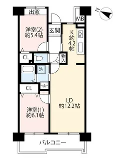 URプロムナード東伏見【5階】の間取り