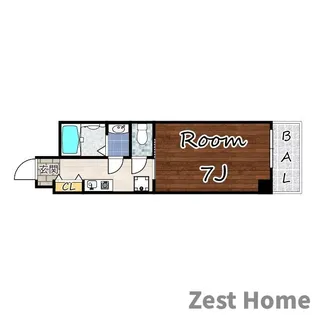 LakiaApartment武庫之荘【3階】の間取り