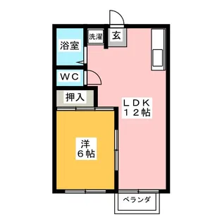 コスモハイツ新守【2階】の間取り