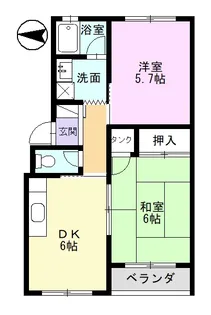 サンビレッジ中津川II【1階】の間取り