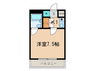 グローリア成城【1階】の間取り