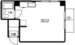 マンションThe21【3階】の間取り