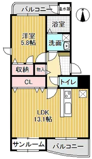 やかたマンション參番館【3階】の間取り