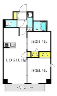 セントリヴィエ大阪梅田【3階】の間取り