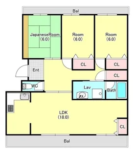 テラスレジデンス伊奈平【1階】の間取り