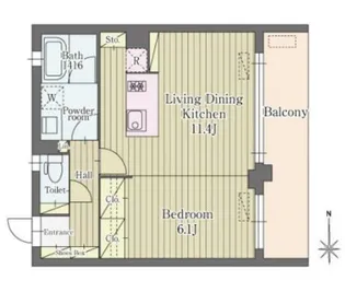 グランステージヒルズ旗の台【3階】の間取り