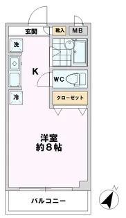 オーチャードマンション【1階】の間取り