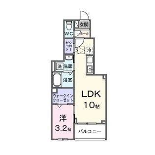 カーサルジェンドVI【1階】の間取り