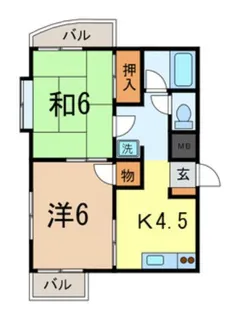 上高田フラッツ【2階】の間取り