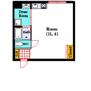 谷4プラザ【1階】の間取り