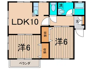 メゾンブ-ルジュ【2階】の間取り