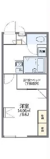 レオパレスパインツリー【2階】の間取り