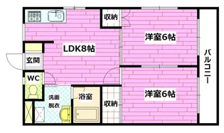 キャッスルもりした【2階】の間取り