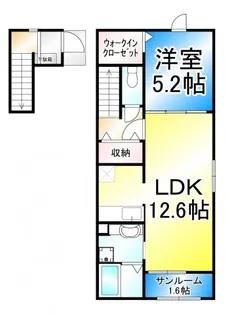 コーポラス院台 B【2階】の間取り