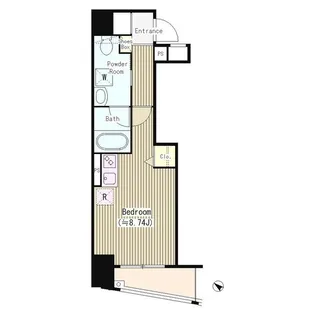 アクアアンビシャス八丁堀【3階】の間取り