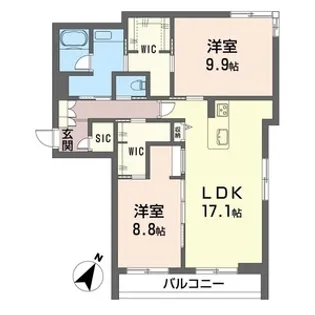 シャーメゾンヴィステリオ【3階】の間取り
