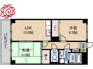 ウイング鶴見【5階】の間取り