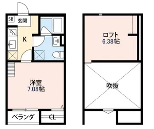 サングレイス南清水【2階】の間取り