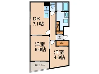 プレステージ南八幡【3階】の間取り