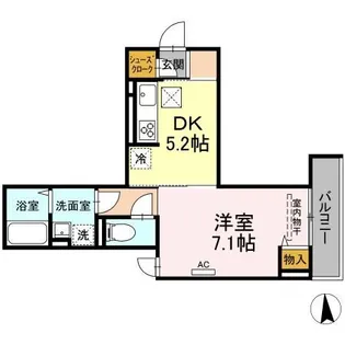 クレールIDAIII【1階】の間取り