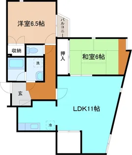 ウェルボニア泉野【1階】の間取り