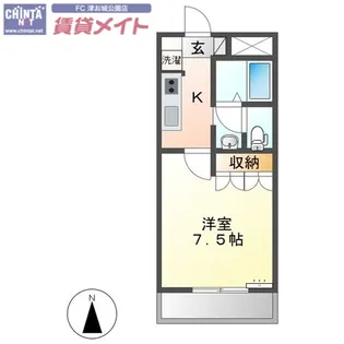 ギャルソニエール泉【1階】の間取り