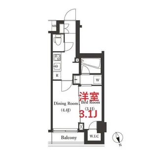 ARKMARK大森西【4階】の間取り
