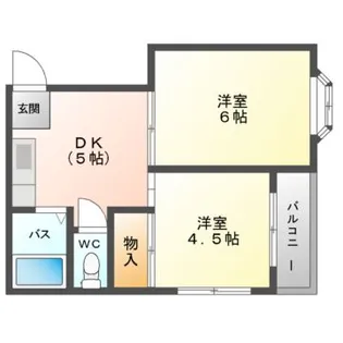 ハイマートA・B【4階】の間取り