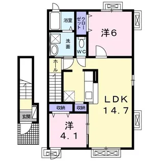 サン ブライト【2階】の間取り