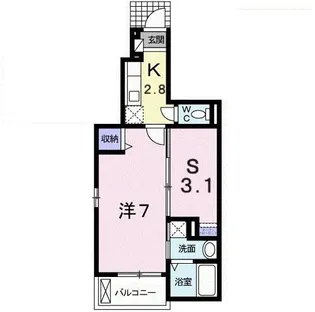 ビバーチェII【1階】の間取り