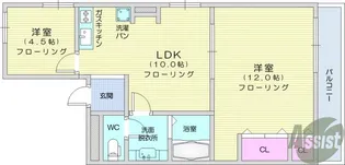ハイマート五橋【7階】の間取り