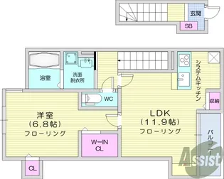 レジデンス上條【2階】の間取り